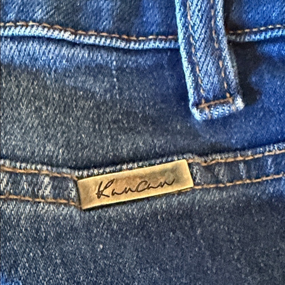 KanCan for Maurices Mid Rise Skinny Jeans Dark Wash Distressed Size 18 116527 - Picture 7 of 8